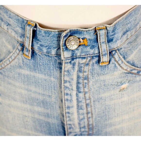 Ralph Lauren Collection long denim skirt sz 4 maxi train Spring 2003 - Picture 11 of 12